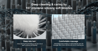 Dogness Automatic Pet Paw Cleaner & Massager-White