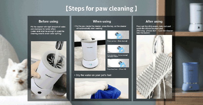 Dogness Automatic Pet Paw Cleaner & Massager-White