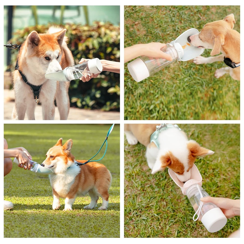 Dogness Water Bottle With Food Storage-Pink