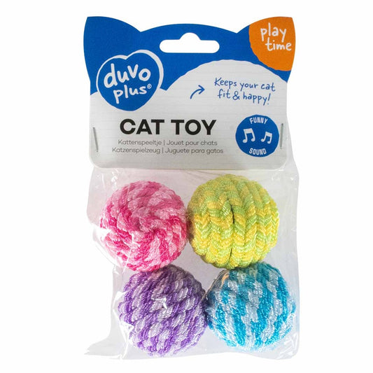 Duvo+ Multi ball with sound Multicolour - Cat Toy 4set 5x5x5cm