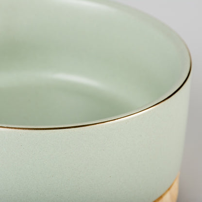 Duvo+ Feeding Bowl Stone Timber 450ml - 12,5x12,5x6cm Green