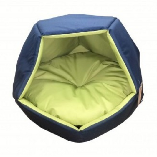 Empets Cubby House With Cushion Basic Duo (60x60x44cm)[Dimension - 60x60x44cm, Color - Green & Blue]