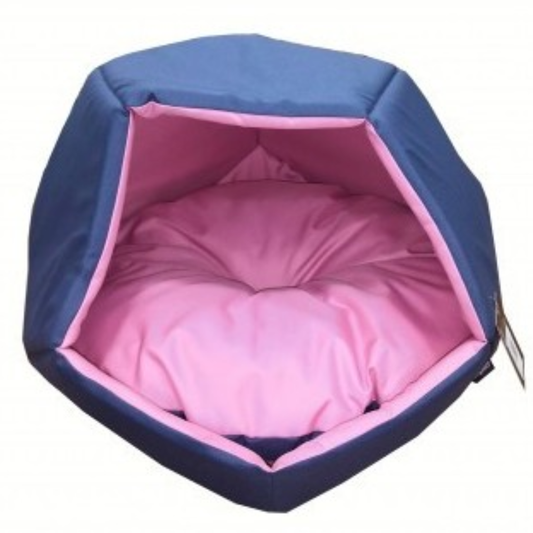 Empets Cubby House With Cushion Basic Duo (60x60x44cm)[Dimension - 60x60x44cm, Color - Pink & Blue]