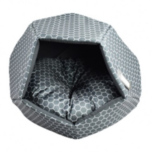 Empets Cubby House With Cushion Modern (60x60x44cm)[Dimension - 60x60x44cm, Texture - Printed Black & White]
