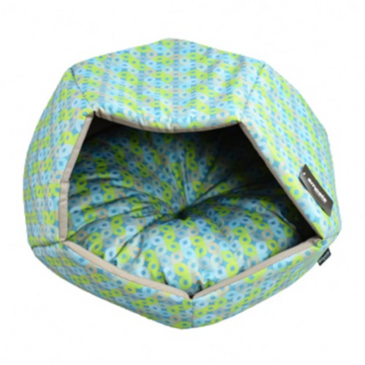 Empets Cubby House With Cushion Modern (60x60x44cm)[Dimension - 60x60x44cm, Texture - Printed Light Green]