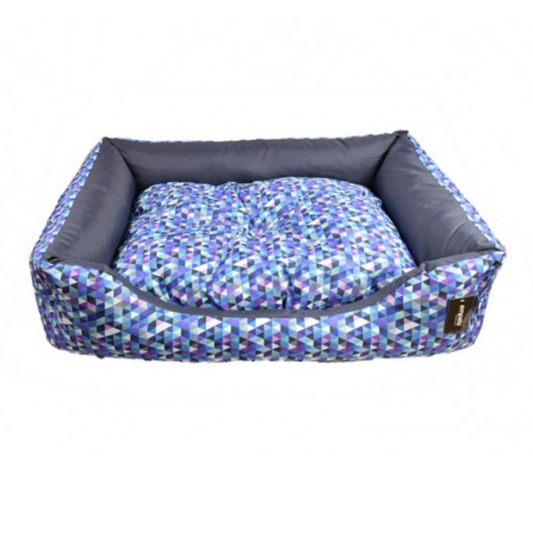 Empets Couch Bed Modern[Dimension - 55x42x16cm, Texture - Printed Blue]