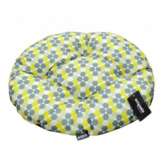 Empets Oval Cushion Modern[Dimension - 78x66cm, Texture - Printed Green]