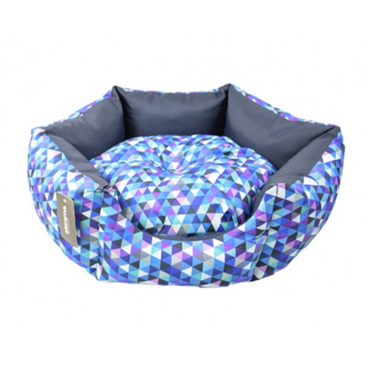 Empets Venus Bed Modern[Dimension - 45x45x19cm, Texture - Printed Dark Blue]