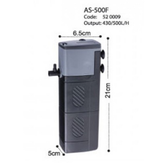 KW Zone Astro AS Internal Filter[Max Output - 500L/H, Model - 500F]