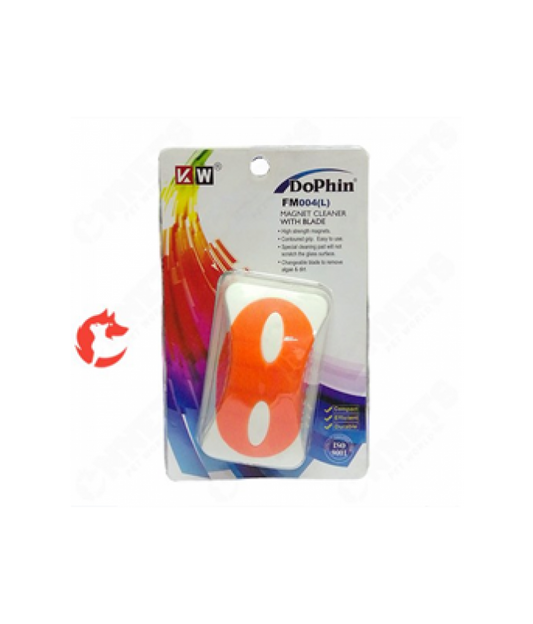 KW Zone Dophin Floating Magnetic Cleaner (With Blade) FM004-L - 10.5cm L x 5cm W