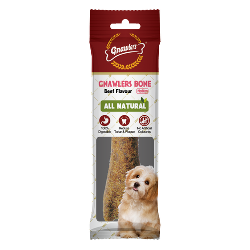 Gnawlers Bone 5" Medium-Snack For Dogs-Beef 95g