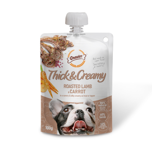 Gnawlers Thick & Creamy Dog Treat 100g-Roasted Lamb & Carrot [8pcs/case]