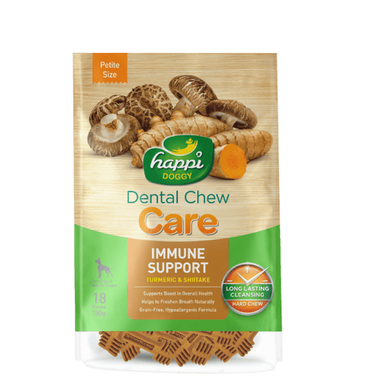 Happi Doggy Dental Chew Care-Immune Support-2.5" (18 pieces)-150g