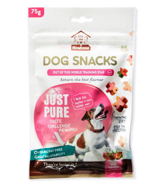 Howbone Training Star -Dog Snack 75g - Mix Meaty Flavour