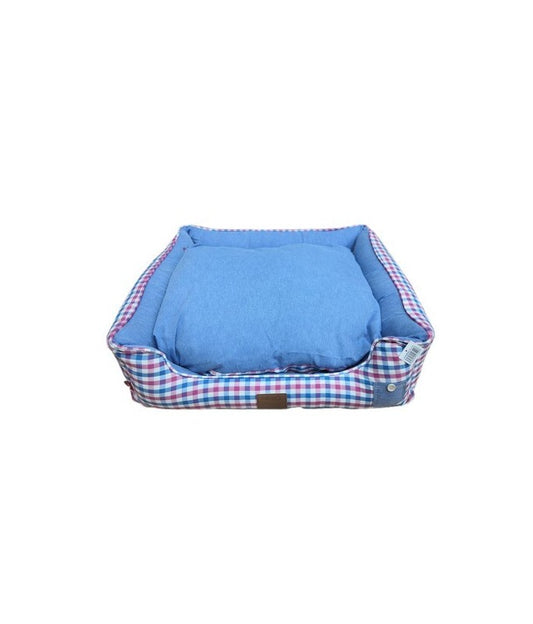 Catry Pet Cushion - Mixed Colour Check Design-60 x 50 x 16cm]