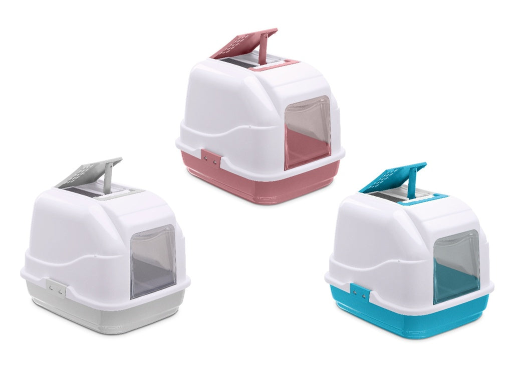 IMAC Easy Cat - Hooded Cat Toilets[Color - Mixed, Dimension - 50 x 40 x 40cm]