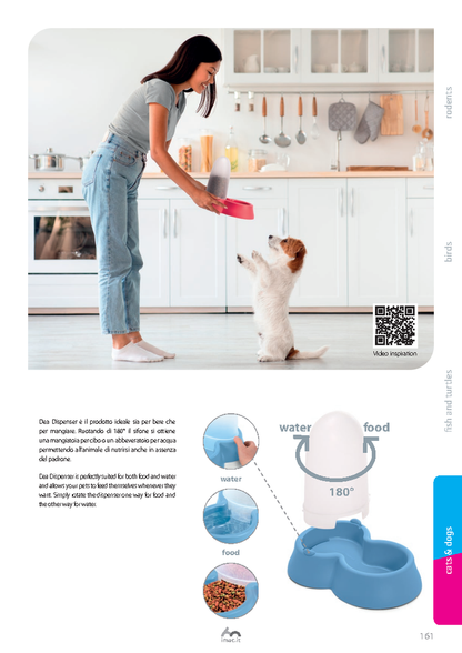 Imac Dea Food/Water Feeder Dispenser 1.5L -2nd life ( Assorted Colors)