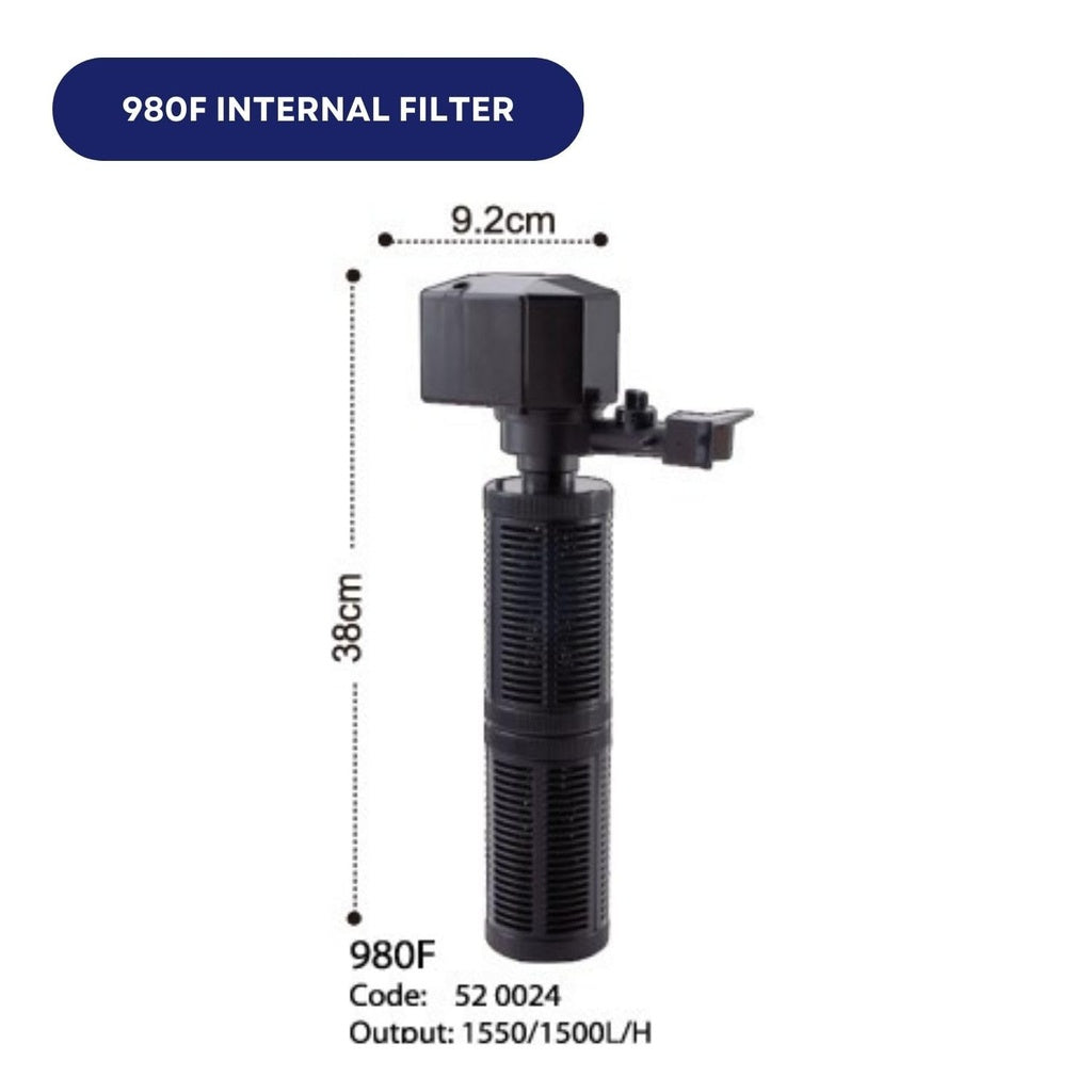 Ingredients KW Zone Dophin Internal Filter[Model - FDF980F, Max Output - 1550L/H]