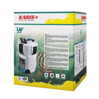 Karis Crystal Clean External Canister Filter UV+ Lamp[Max Output - 2000L/H]
