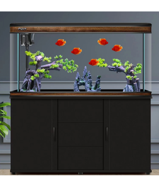 Karis Perfect Aquarium with Cabinet 1205x370x630mm[Color - Black]