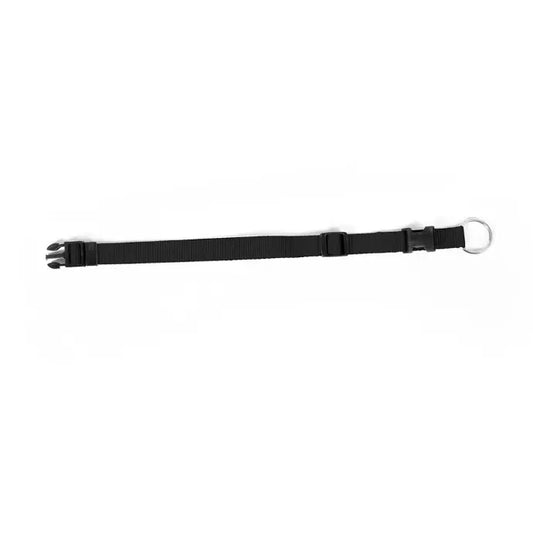 Duvo Nylon Collar Adjustable[Color - Black, Dimension - 30-45cm/15mm]