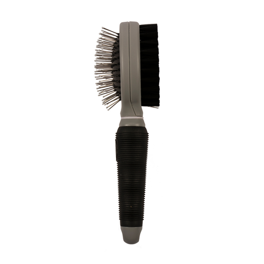 Duvo+ 2-In-1 Grooming Brush Small Black/Grey