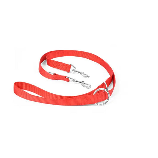 Duvo Nylon Lead Adjustable 200cm/25mm[Color - Red]