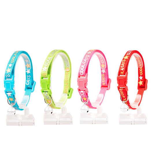 Duvo Cat Collar Nylon Mixed Colors 20 - 30cm / 10mm[Texture - Cool Cats]