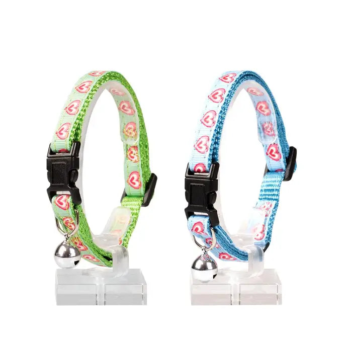 Duvo+ Cat Collar Nylon Mixed Colors 20 - 30cm / 10mm[Texture - Hearts]