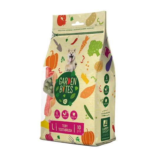 Duvo Garden Bites Toby Toothbrush Mixed Colors 500g[Count - 10, Size - L]