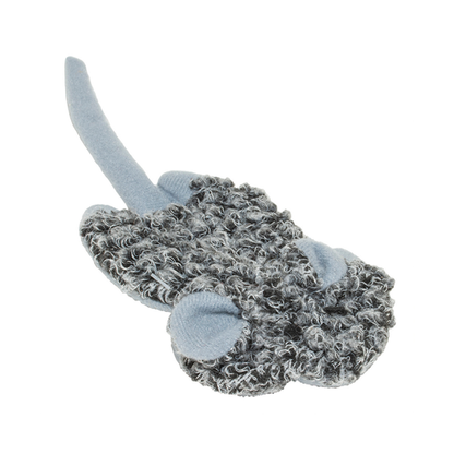 Duvo+ Cushy Crackle Mouse Grey - Cat Toy 18x8x2cm (Catnip Inside)