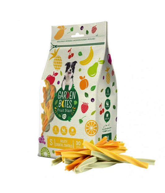 Duvo+ Garden Bites Fruity Dental Swirls 13cm -30Pcs - Mix Colors [234g]