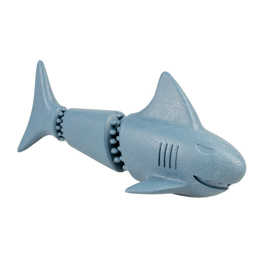 Duvo+ Eco Rubber Shark Snack Dispenser 18x7.6x7x5cm Blue