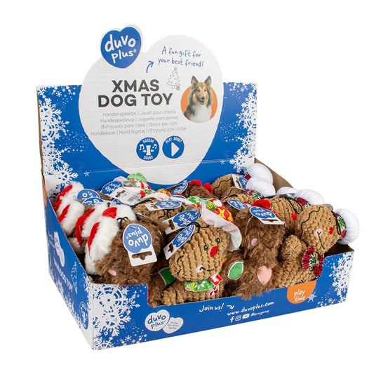 Duvo+ Xmas Plush Gingerbread Men 19X15X6cm - Display Mixed Colors
