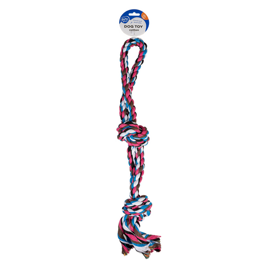 Duvo+ Tug Toy Knotted Cotton 2 Knots Double Loop 50cm