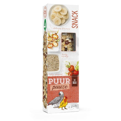 Ingredients Witte Molen Puur Pauze Sticks Parrots Banana & Rosehip[Weight - 140g]