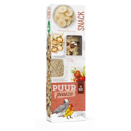 Ingredients Witte Molen Puur Pauze Sticks Parrots Banana & Rosehip[Weight - 140g]