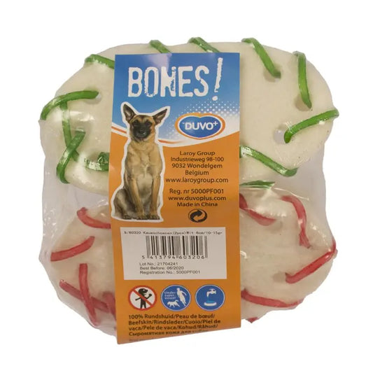 Duvo Bone Shoe Rawhide White Coloured Laces 2pcs - 6cm[Length - 6cm]