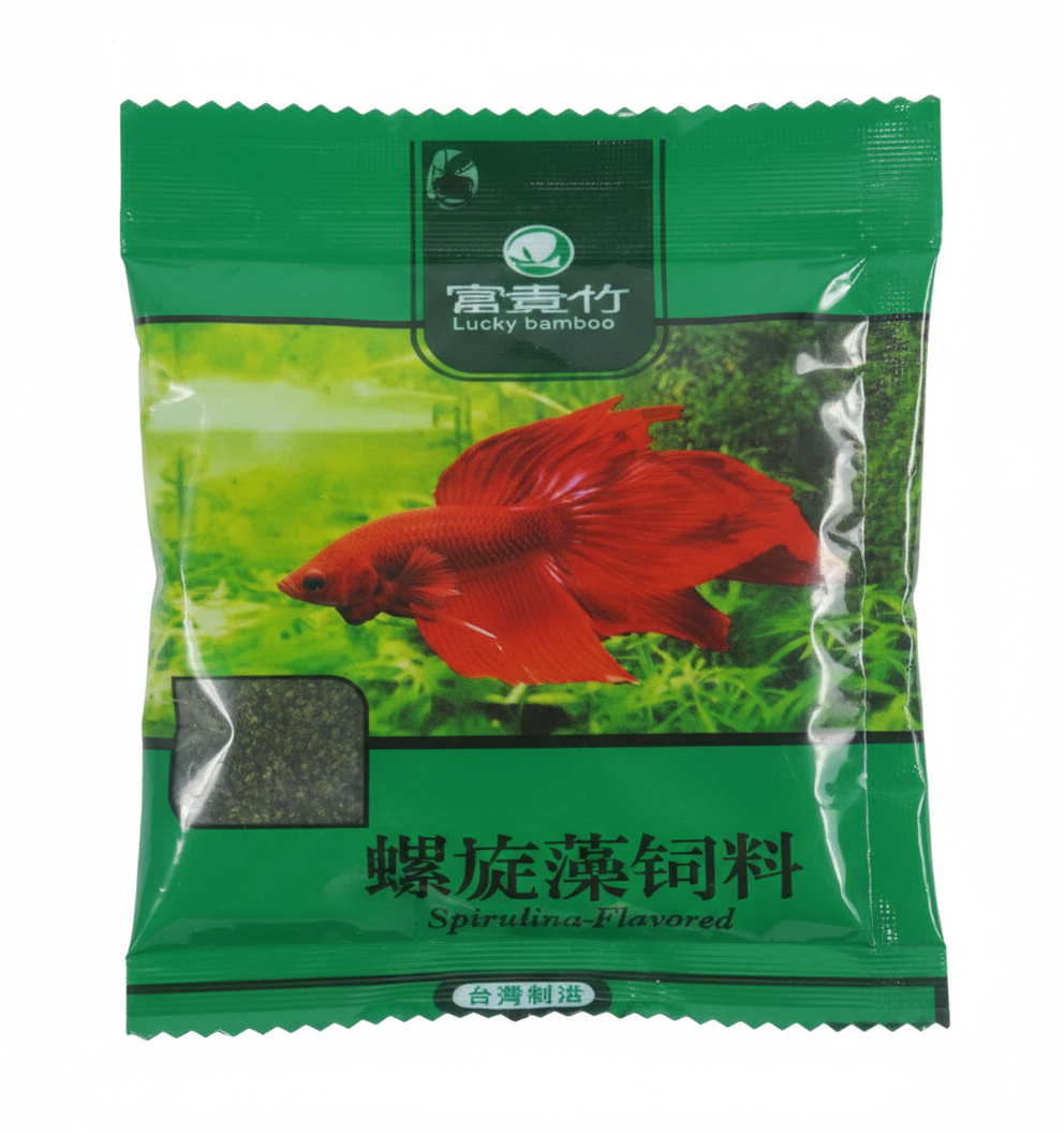 Lucky Bamboo Spirulina-Flavored fish food -AI50
