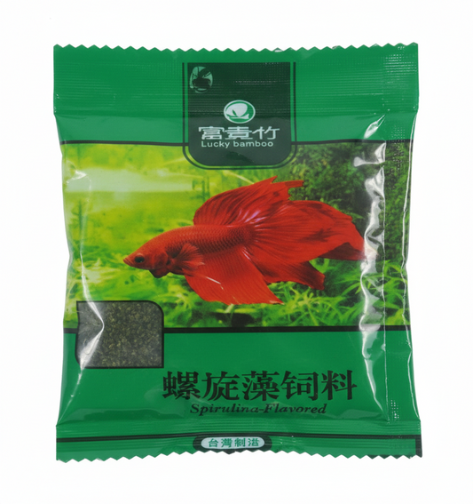 Lucky Bamboo Spirulina-Flavored fish food -AI50