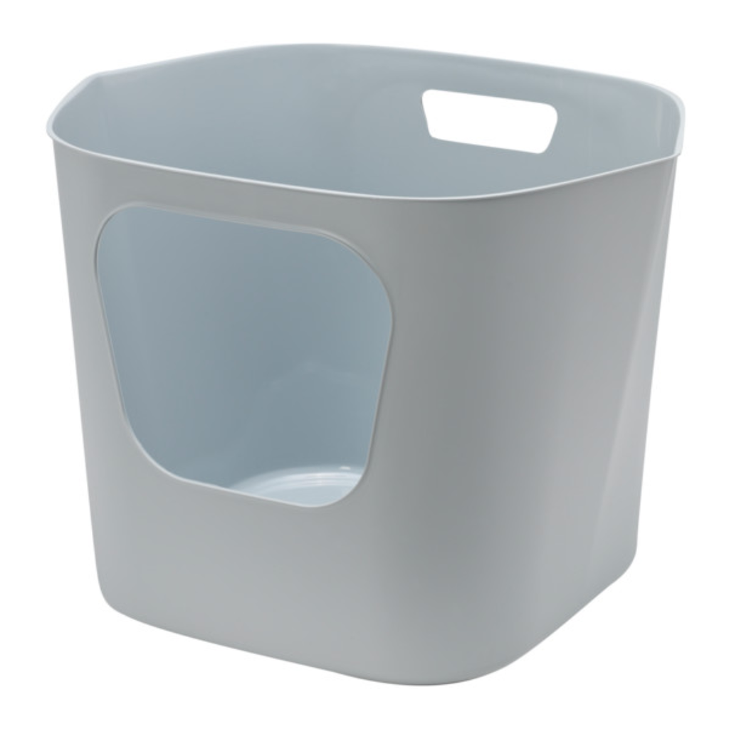 Moderna Lotus Cat Litter Box 54.4 x 43.9 x 40.5 cm-Titanium Grey