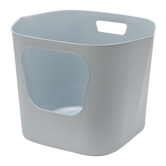 Moderna Lotus Cat Litter Box 54.4 x 43.9 x 40.5 cm-Titanium Grey
