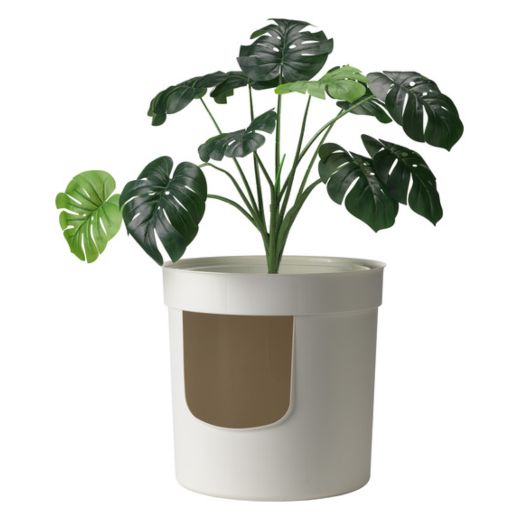 Moderna Hidden Planter Litter Box-WithPlant L 49.5 x W 49.5 x H 48.5 cm