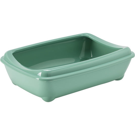 Moderna Arist-O-Tray-Cat Litter Tray (With Rim) 57.2 x 43.2 x 15.7 cm -Green