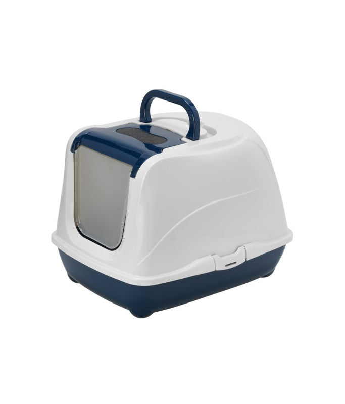 Moderna Flip Cat-Litter Box Large-50.2 x 38.8 x 37.7 cm-Blue