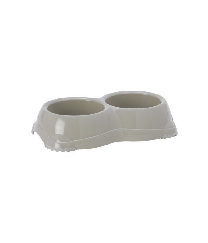Moderna Double Smarty Bowl 32.8 x 18.1 x 7.09 cm-2x645ml-Grey