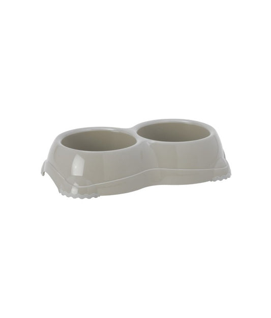 Moderna Double Smarty Bowl 32.8 x 18.1 x 7.09 cm-2x645ml-Grey