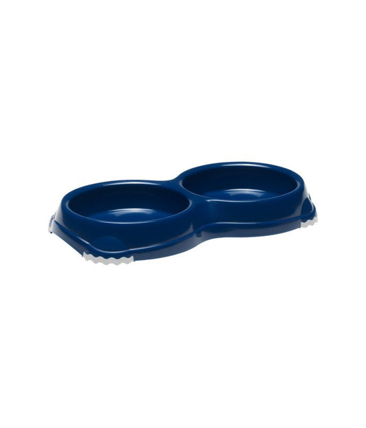 Moderna Double Smarty Bowl 26.5 x 13.5 x 3.4 cm-2x200ml-Blue