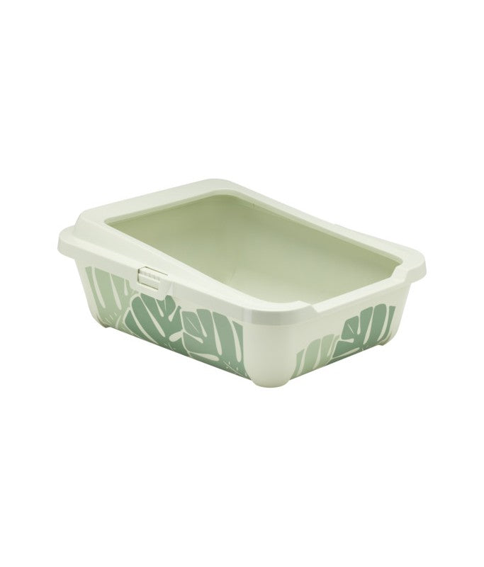 Moderna Hercules Litter Tray + Rim-50.9 x 39.2 x 19.2 cm-Green