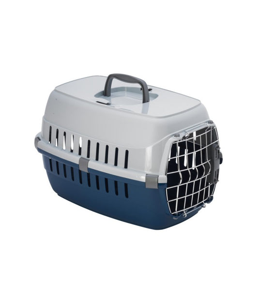 Moderna Road Runner Carrier Spring Lock Door-Blue-48.6 x 32.3 x 30.3 cm